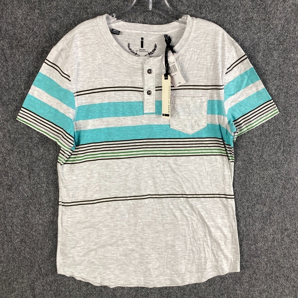 I Jeans by‎ Buffalo T-Shirt Men's Small Henley NWD Cotton Blend Adults S